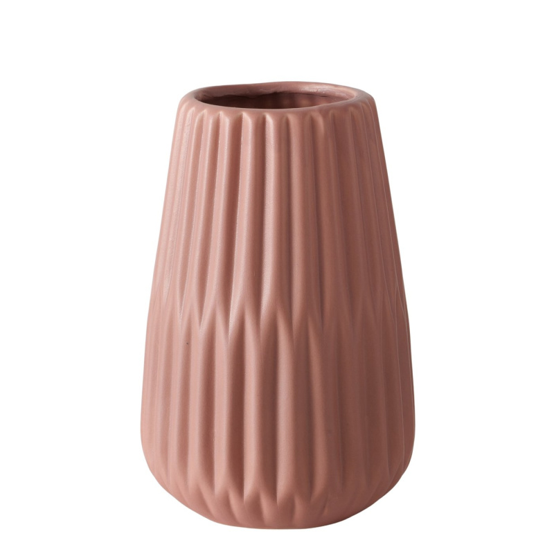 Boltze Home Keramická váza ESKO, ručně malovaná, 17 cm růžový
