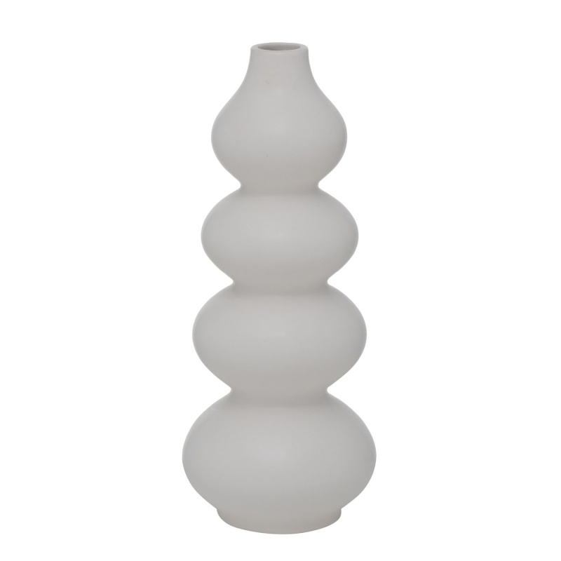Boltze Home Keramická váza s oblým tvarem, 30 cm, BRUNILA bílý