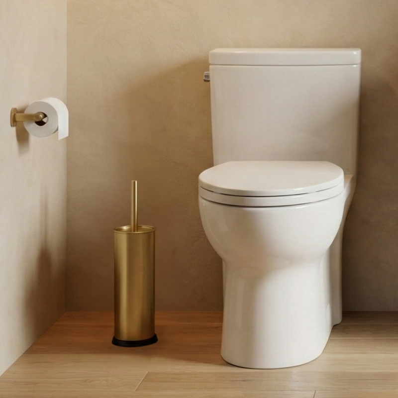 NUXIO Stojan na WC štětku STAV, zlatý, výška 38 cm zlatý 103496
