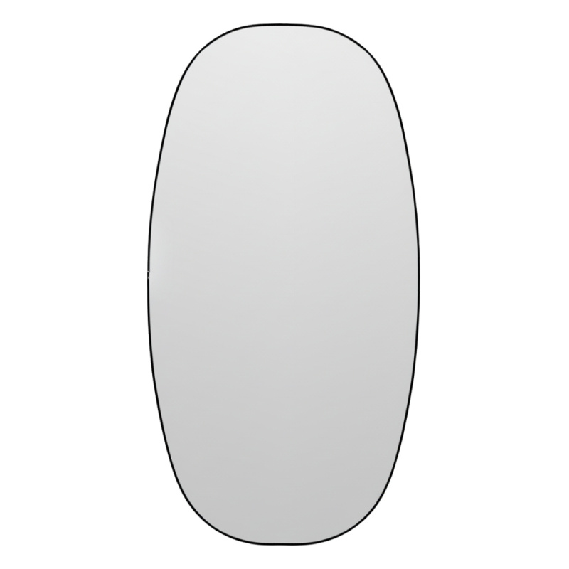Edaxo Oválné nástěnné zrcadlo OVYN, 60 x 32 cm černá