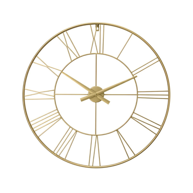 Edaxo Nástěnné hodiny v industriálním stylu ARATIO zlaté, Ø 70 cm zlatý