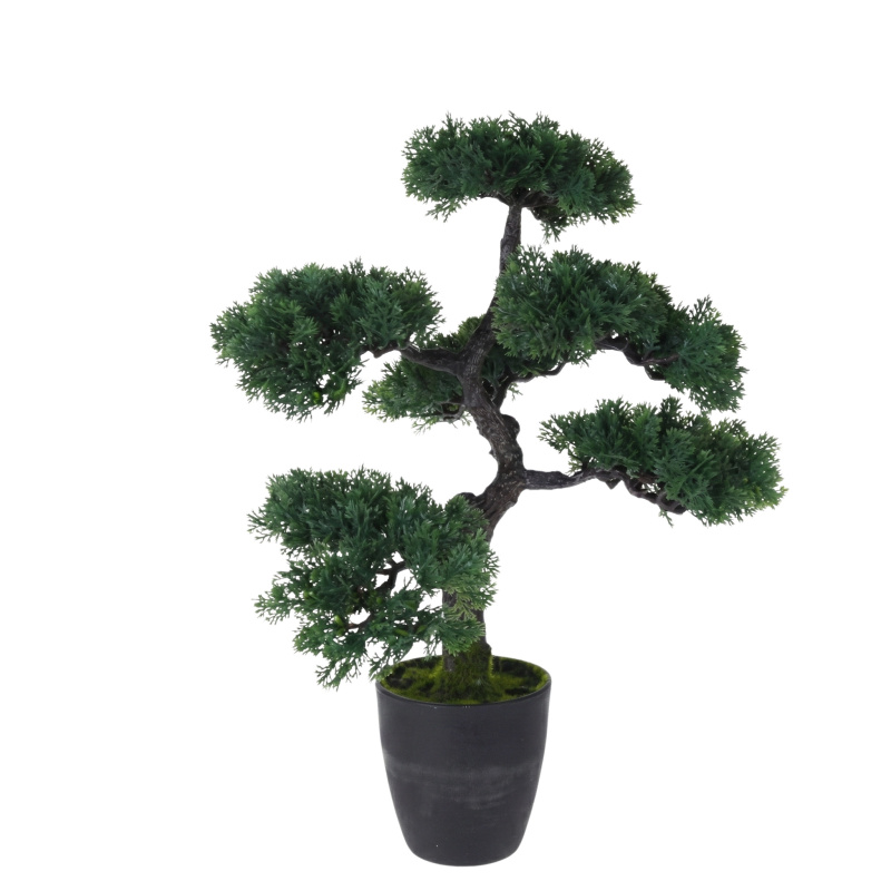 Botanical Decoration Umělá bonsaj v květináči, 32 x 32 x 50 cm zelený 104584