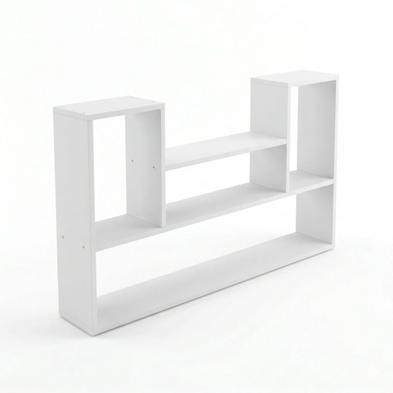 Edaxo Nástěnný regál TALO, 100 x 60 x 16 cm, bílý bílý 106150