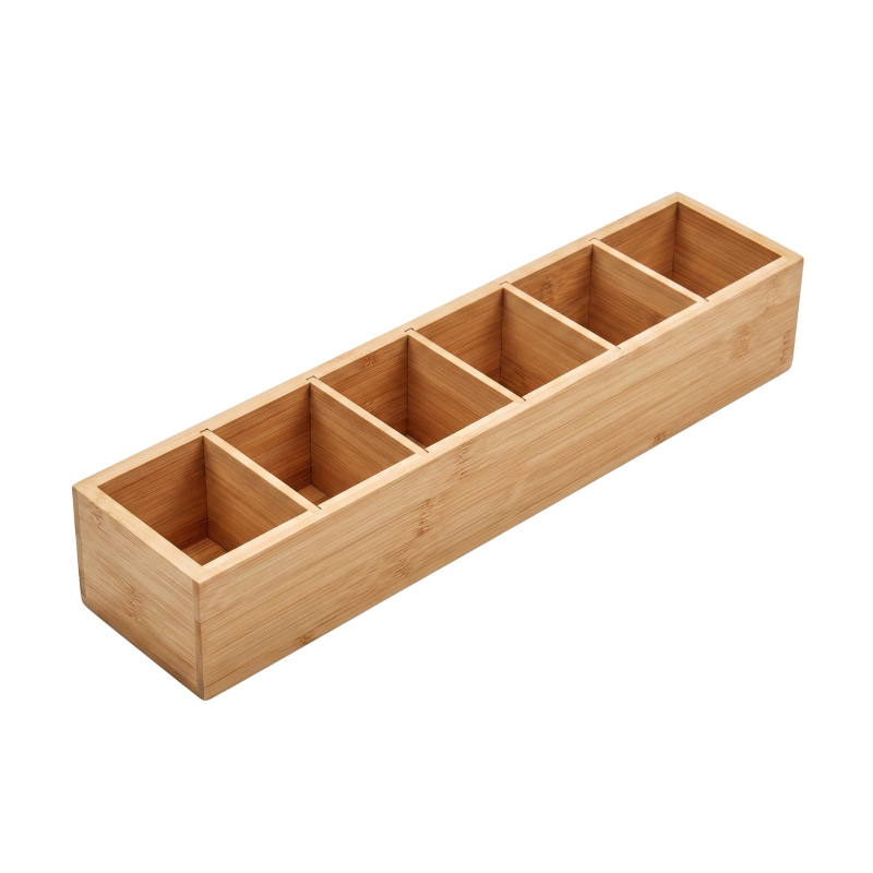 BOXIMO Bambusový organizér na stůl, 38 x 8 x 7 cm béžová