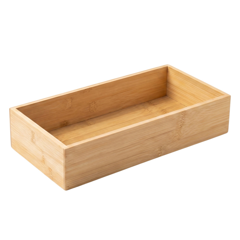 BOXIMO Bambusový organizér na stůl, 15 x 38 x 7 cm béžová