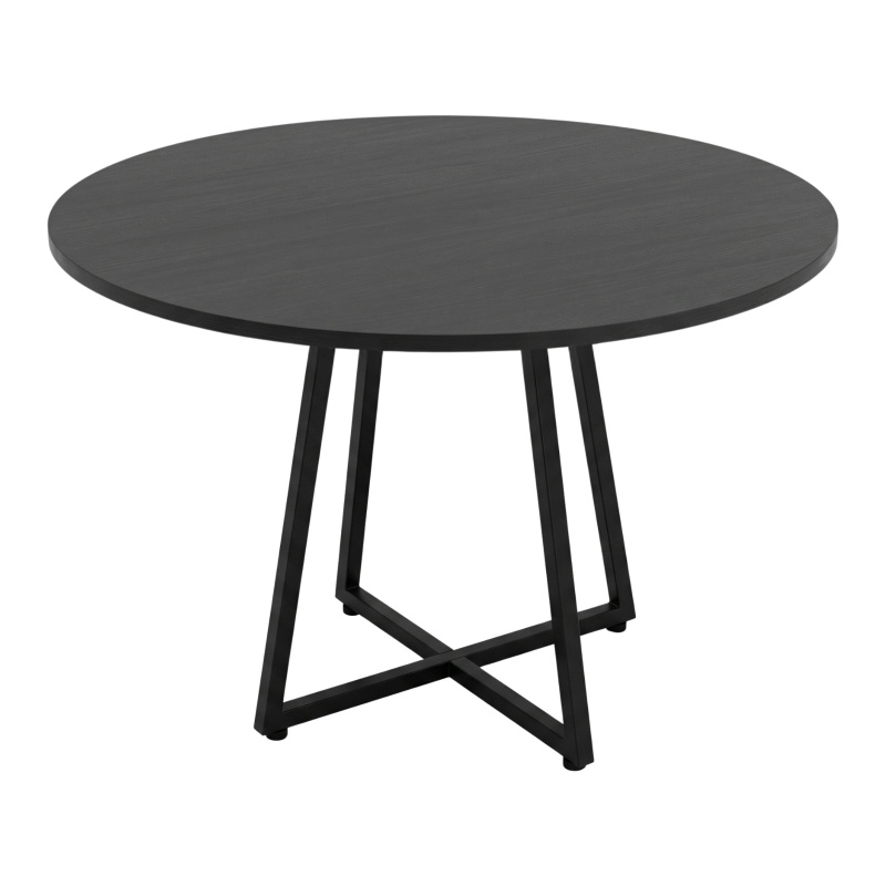 SCENA LIVING Kulatý stolek na křížové podnoži, Ø 80 cm x 72 cm - černý černá