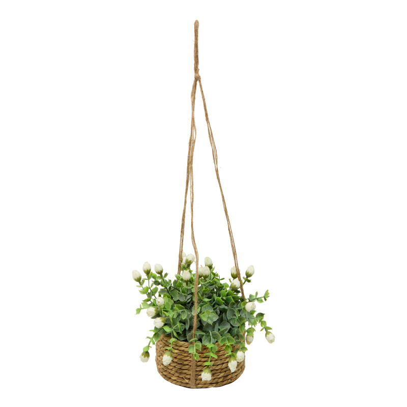 Atmosphera Umělá závěsná růže MUSA, Ø 15 × 42 cm, bílá bílý