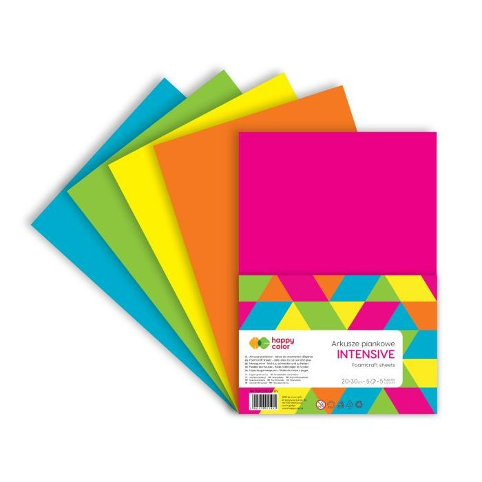 Sada pěnovky A4 (5ks) neonový mix