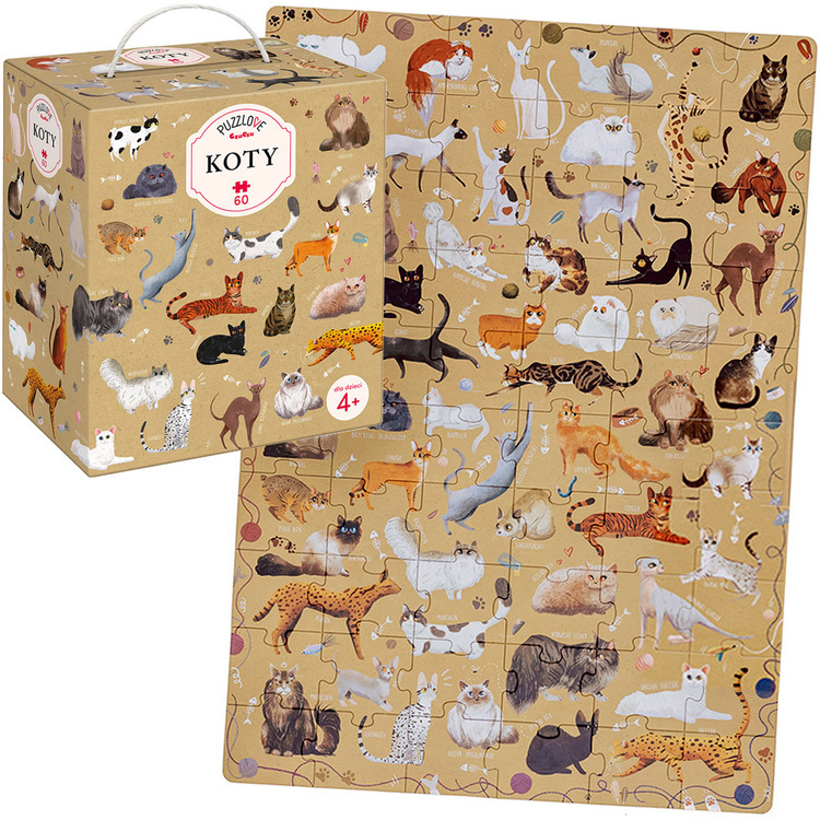 Puzzle 60 dílků Puzzlove - Kočky