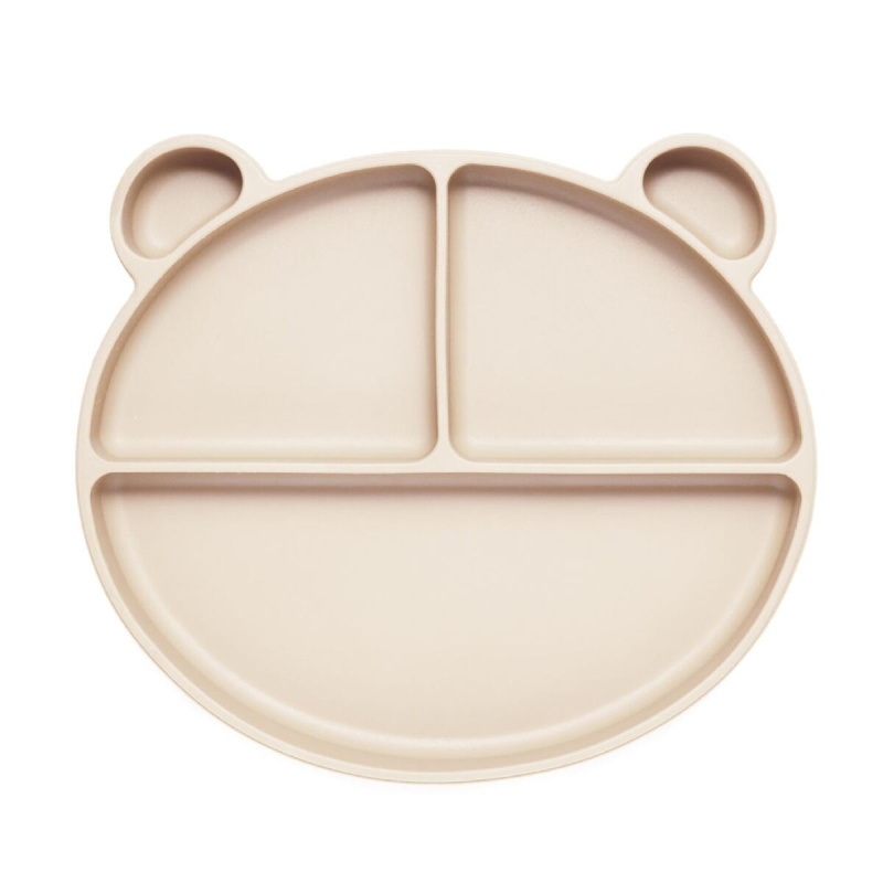 Silikonový dělený talíř Kidnort Retter světlý