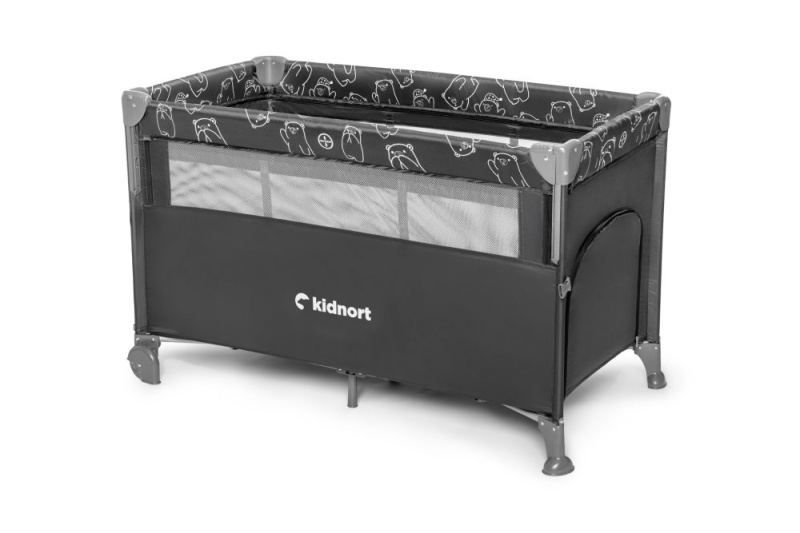 Kidnort Cestovní postýlka Näste tmavě šedá