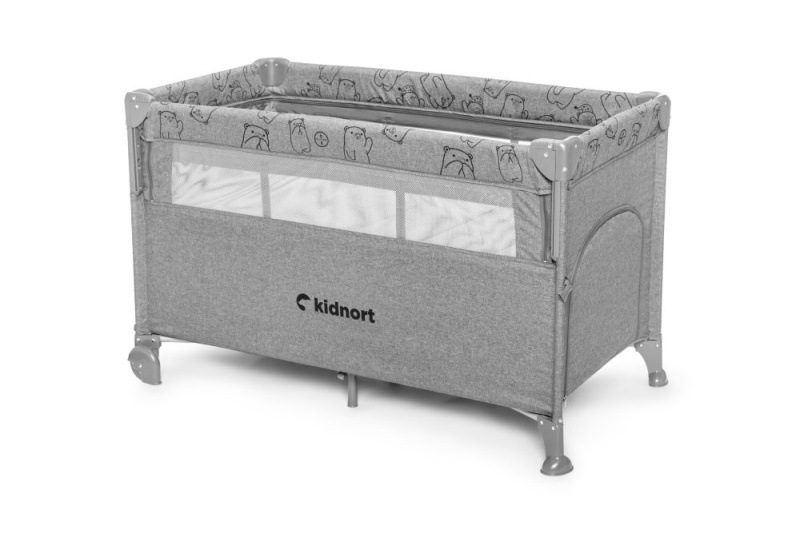Cestovní postýlka Kidnort Livsmiljö  světle šedá