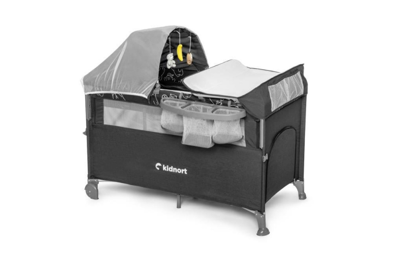 Kidnort Cestovní postýlka Stugan tmavě šedá