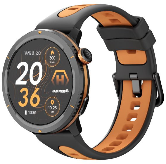 myPhone Hammer Watch 2 lite chytré hodinky oranžovo-černé Černá