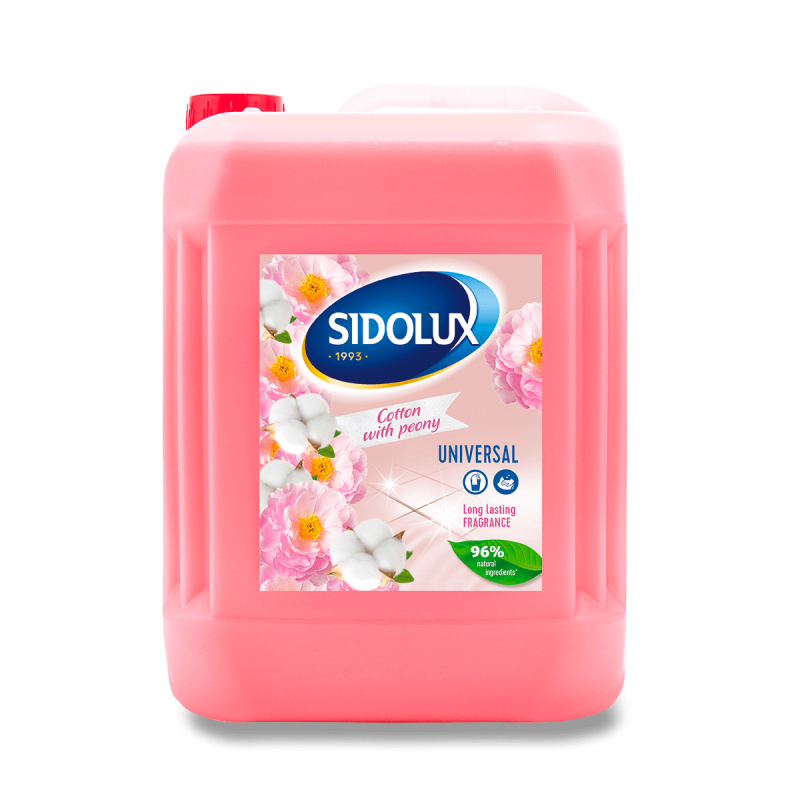 Sidolux Universal - čisticí prostředek – Bavlna s pivoňkou, 5 l