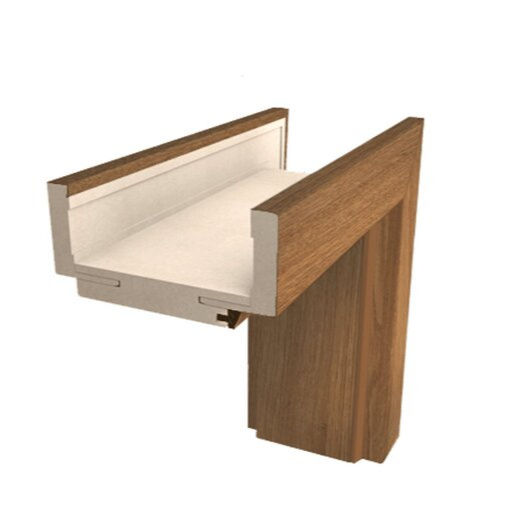 Obložková zárubeň DRE 90 cm ořech karamel pro tloušťku stěny 20-22 cm levá O7OK90L