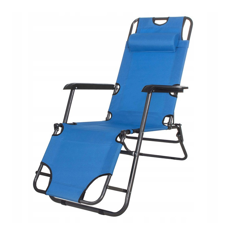 Zahradní polohovací křeslo SPRINGOS RELAX světle modré