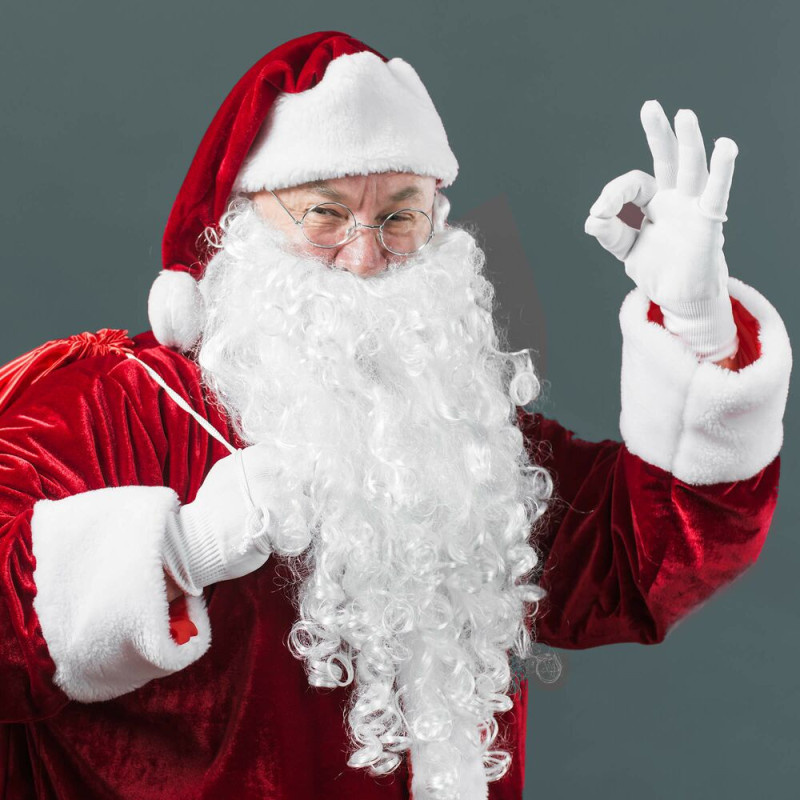SPRINGOS Vousy Santa / Mikuláš 50 cm bílé CA0035 XG