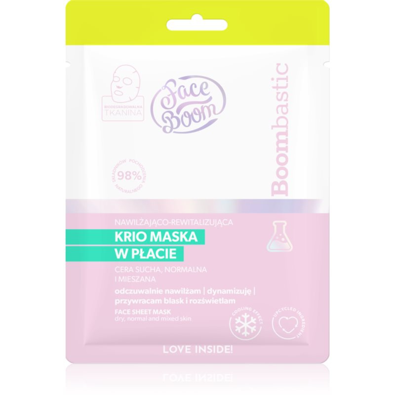 BodyBoom FaceBoom Boombastic hydratační plátýnková maska pro všechny typy pleti 1 ks