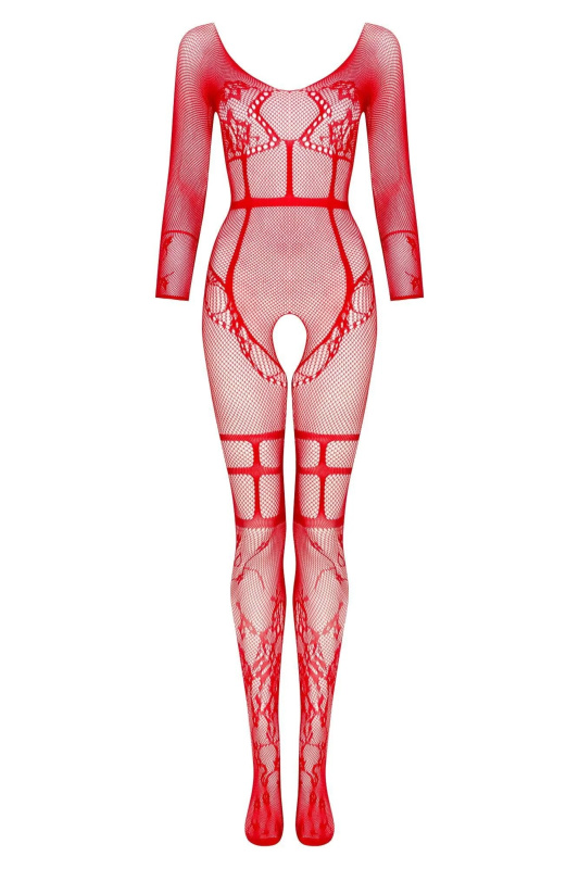 Bodystocking Lorna red - BEAUTY NIGHT FASHION červená S/L
