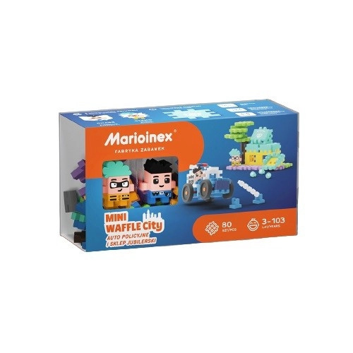Marioinex Mini WAFLE Policejní auto a klenotnictví