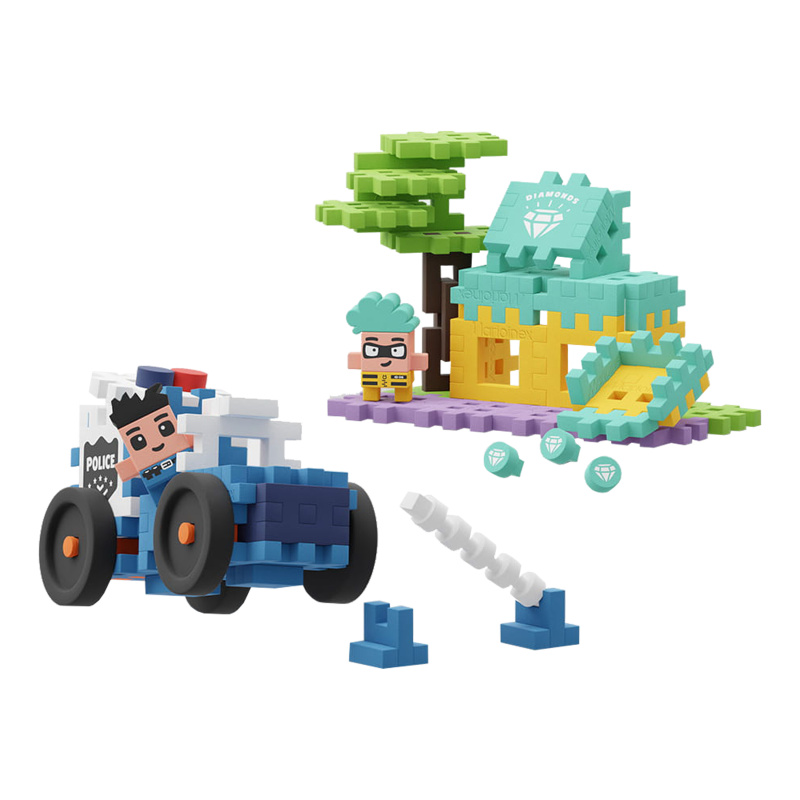 Marioinex Mini WAFLE Policejní auto a klenotnictví