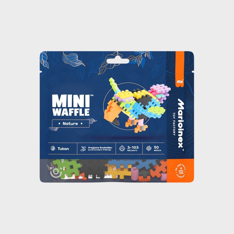 Klocki Mini Waffle Nature – tukan, 50 dílků