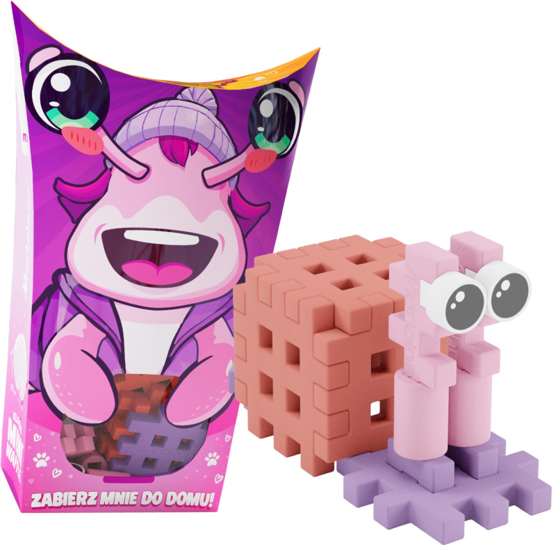 Stavebnice MINI WAFFLE Pocket Pets – šnek