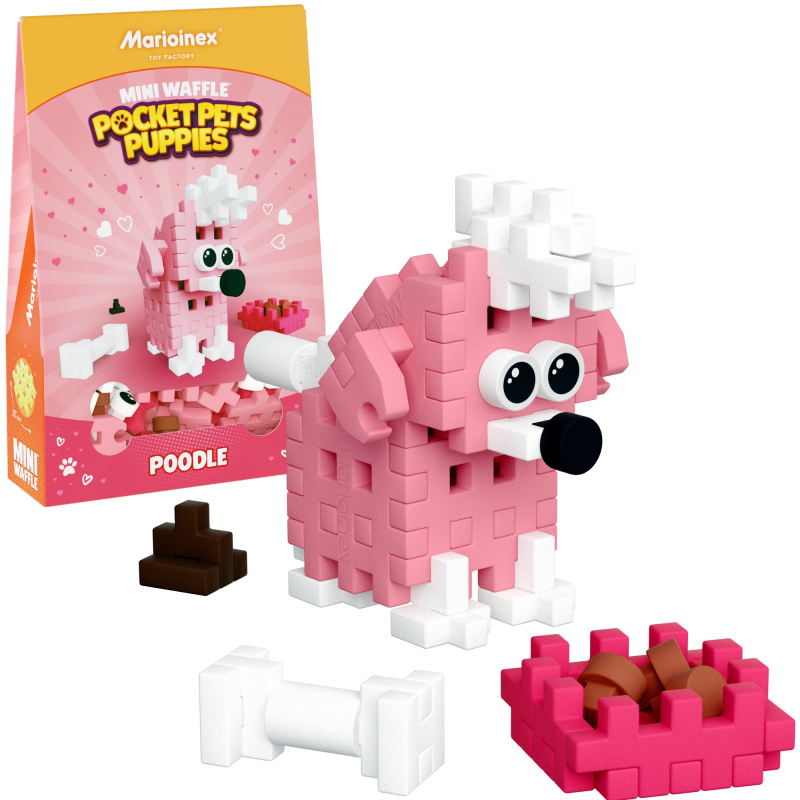 Stavebnice Mini Waffle Pocket Pets – pudl