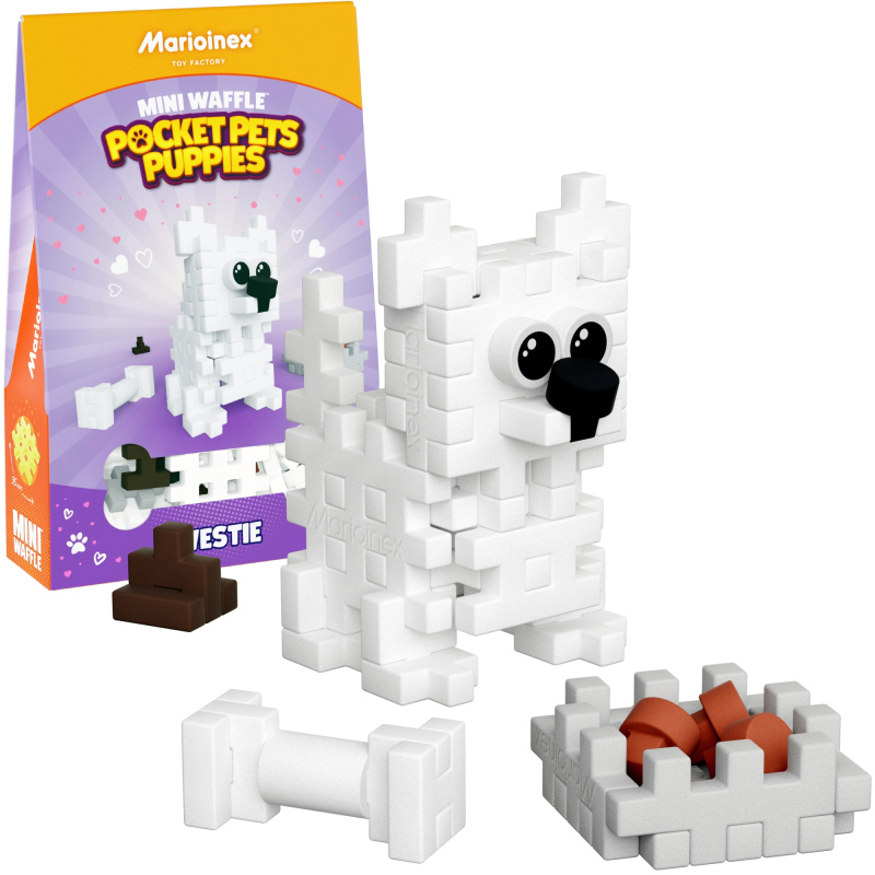 Stavebnice Mini Waffle Pocket Pets štěňata Westie – WEST HIGHLAND TERRIER