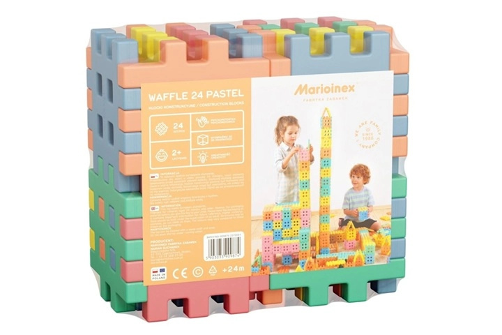 Konstrukční stavebnice Kostka 24 pastel