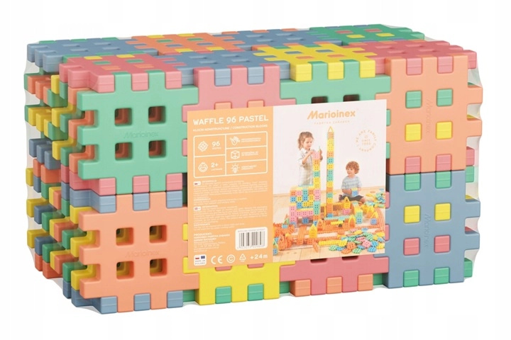 Konstrukční kostky Kostka pastelové, 96 dílků