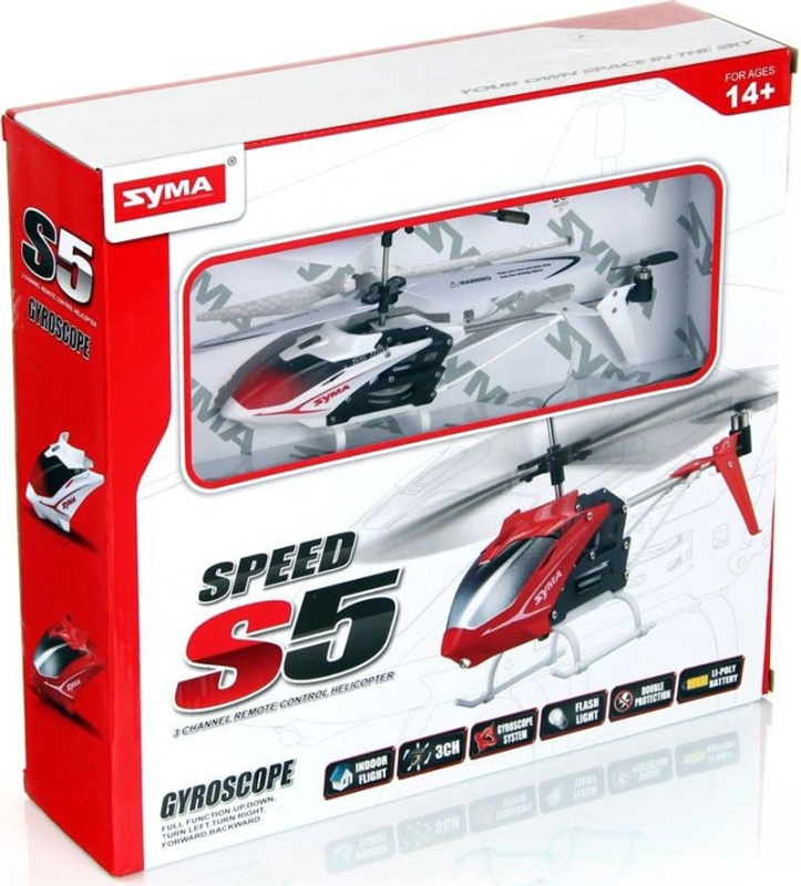 Syma RC mini vrtulník S5 3CH IR RTF bílý 1:1