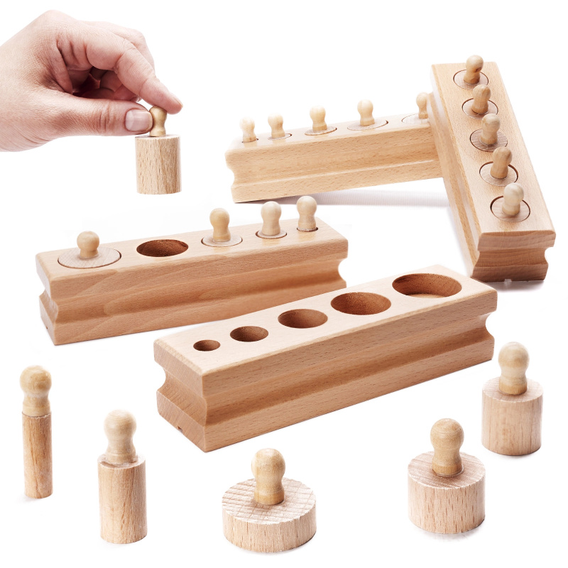 Montessori Dřevěné vkládací závažíčko