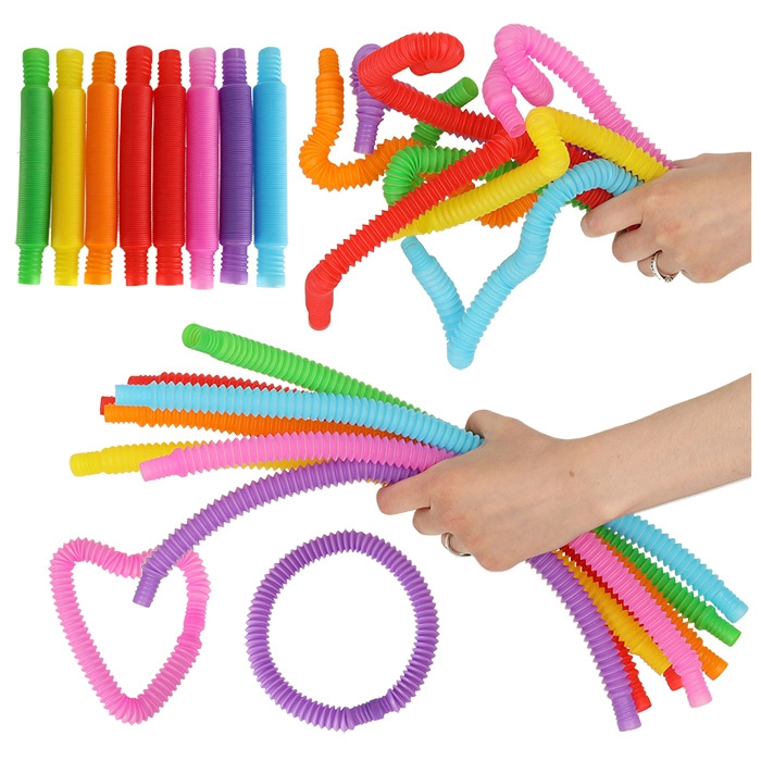 Montessori senzorické natahovací trubky- Pop Tube 8ks 4520