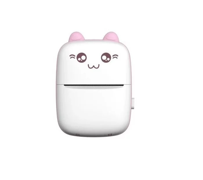 Přenosná tiskárna Mini Print pro chytré telefony ve tvaru Kočičky - růžová