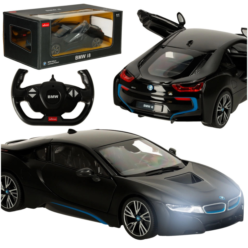 rc auto RASTAR bmw i8 1:14 s otevíracími dveřmi – černé