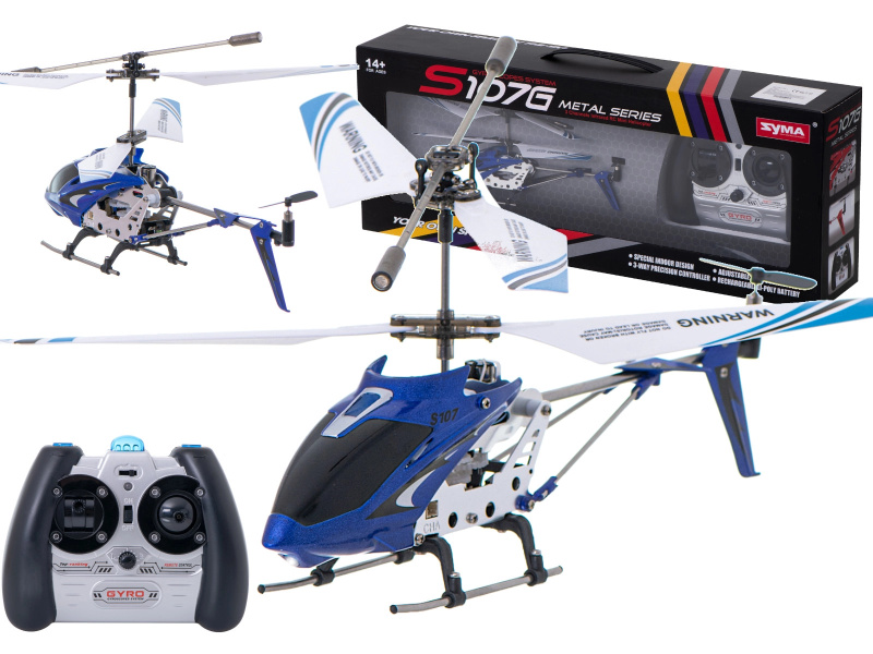 Syma vrtulník S107G RTF modrá 1:10
