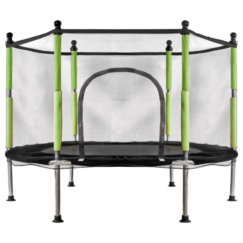 zahradní trampolína pro děti se sítí zelená 140 cm