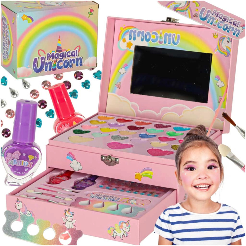 Dětský kosmetický set na líčení a nehty Jednorožec