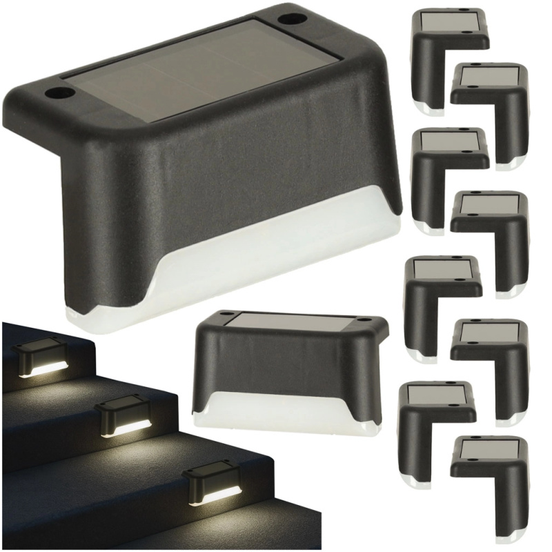 Solární LED schodišťové světlo venkovní 8 kusů