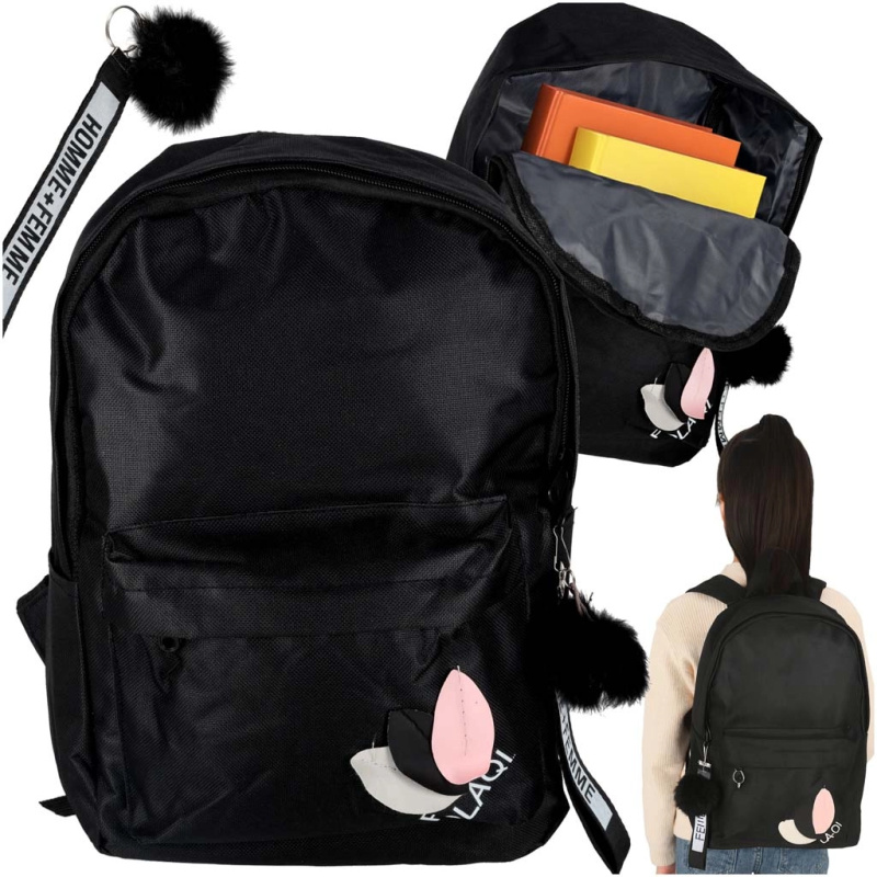 Černý školní batoh pro mládež