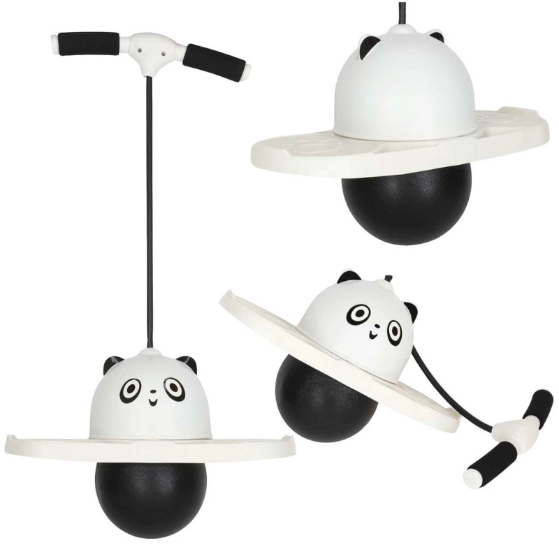 Dětský pogo skokan panda bílo-černý