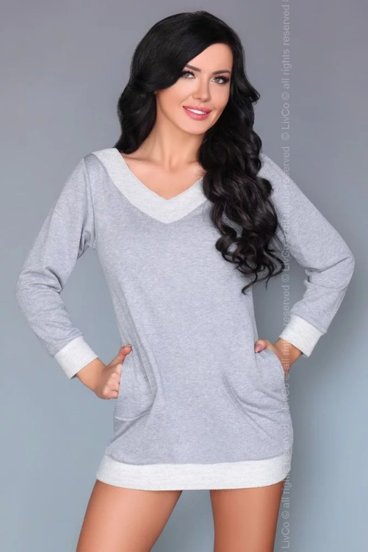 Skvělé šaty Maristela - LivCo Corsetti šedá L/XL