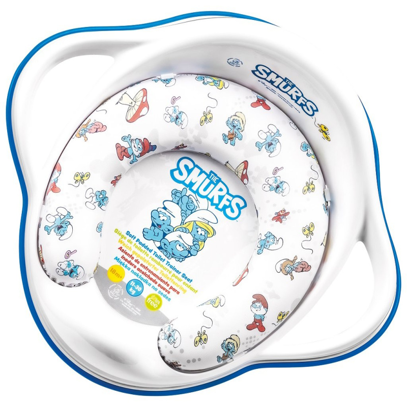 Maltex Sedátko na WC měkké The Smurf - bílá/modrá