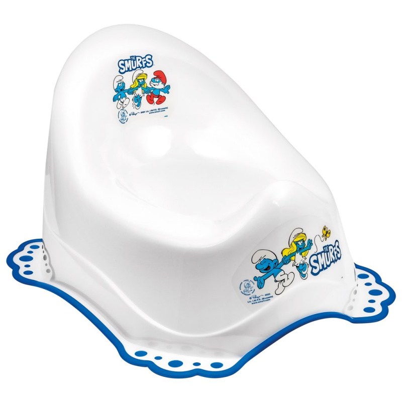 Maltex Nočník s protiskluzem The Smurfs - bílá/modrá