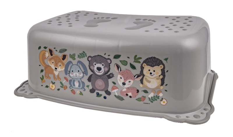 Maltex stupínek s protiskluzem The Nature Buddies Medvěd, šedý