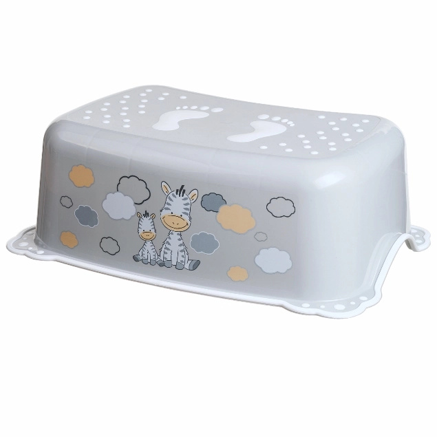 Maltex dětský protiskluzový stupínek Zebra, šedý