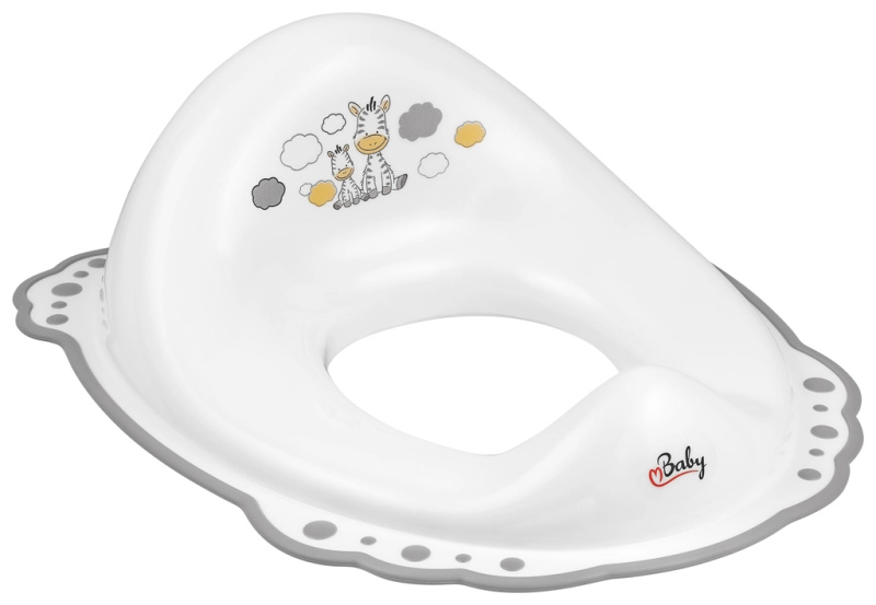 Redukce na WC s protiskluzem MALTEX Zebra bílá/šedá