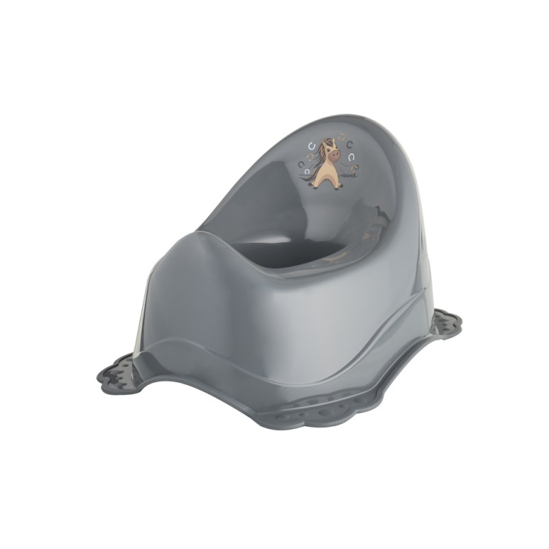 MALTEX Nočník protiskluzový s melodií koník steel grey